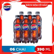 LỐC 6 CHAI NƯỚC NGỌT KHÔNG CALO ZERO CALORIES PEPSI 390ML