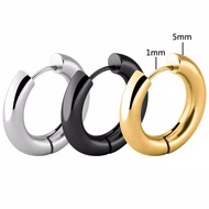 Anting hoop baja titaniuman kecil 5mm pria wanita