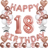 (SG Seller) 18th Birthday Decorations, 18th Birthday Balloon, Sweet 18th Birthday Decor Set 18th Bal