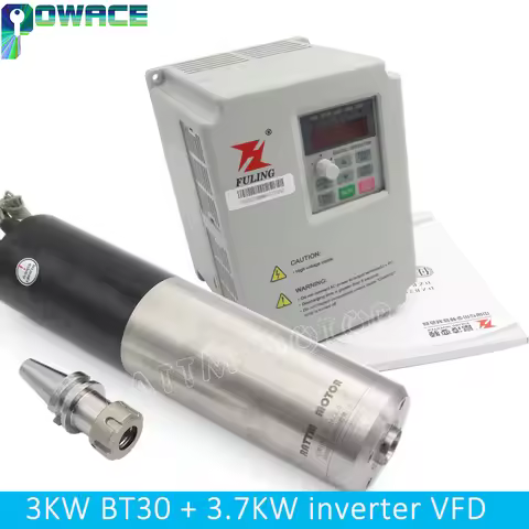3KW 220V 380V Automatic tool change Auto CNC Router ATC Spindle Motor BT30 Water Cooled With Inverte