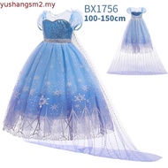 Frozen Elsa Costume Girl Birthday Party Princess Dress Kids Holiday Performance Costume Halloween El