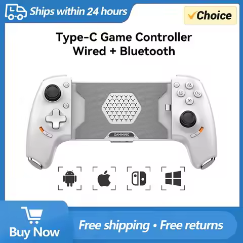 Original Gamwing Aobing Max Type-C AB01 Wired Bluetooth Stretch Game Controller Mobile For Phone Bla