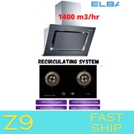 ELba 2 Burners Glass Stove EGH-K8842G(BK) - ETERNO EH-N9125ST Full Black Tempered Glass (5.0kW)+ Coo