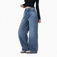 zuocisankon | กางเกงยีนส์ขาบานดีไซน์ริเว็ต High Street