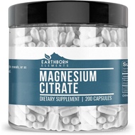 Earthborn Elements  Citrate 200 Capsules, Pure & Undiluted, No Additives 8IQL