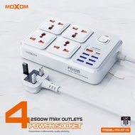 EXTENSION ~ MOXOM MX-ST15 2M 4 OUTLETS + 7 USB + 1 PD 2500W MAX OUTLETS UK PIN PLUG