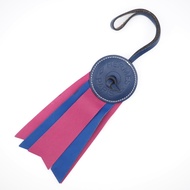 二手愛馬仕 Paddock Flot 吊飾掛繩，品牌智慧型手機/手機肩頸掛繩，藍色