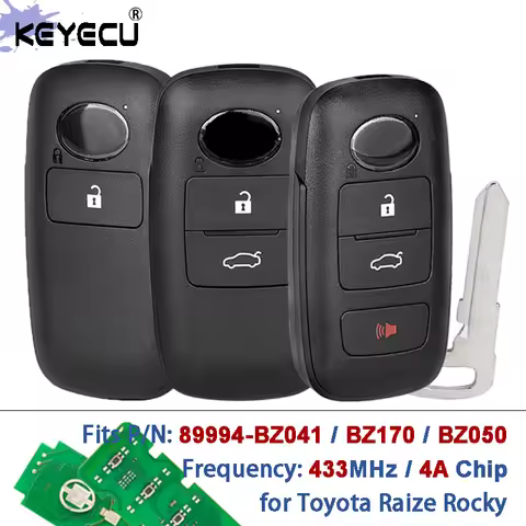 KEYECU 434451-0011 433MHz 4A Chip P/N: 89994-BZ041 89994-BZ170 89994-BZ050 Keyless Go Remote Key Fob