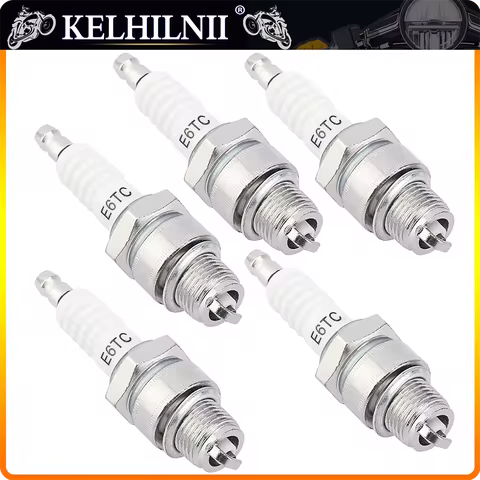 Motorcycle Spark Plug E6TC BP6HS For Yamaha PW50 PW80 PW60 LT50 LT80 50cc-150cc ATV Quad Moped Scoot