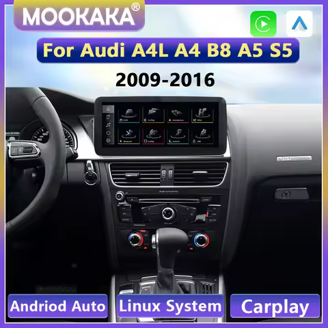 10.25'' Touch Screen For Audi A4L A4 B8 A5 2009-2016 Android auto Car Accessories Multimedia Carplay