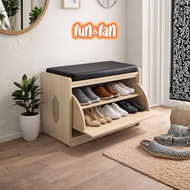 Flip Door Shoe Rack Shoe Bench Storage Stand Hidden Shoe Cabinet Multipurpose Aesthetic Modern Entry