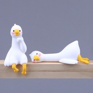[szluzhen3gv] 2 Pieces Duck Figurines Cute Display Toppers Adorable Shelf Sitters for Office Workers
