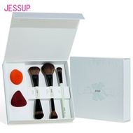 Cọ trang điểm Jessup kèm mút trang điểm 3 cọ trang điểm hai đầu cho kem nền che khuyết điểm kèm hộp