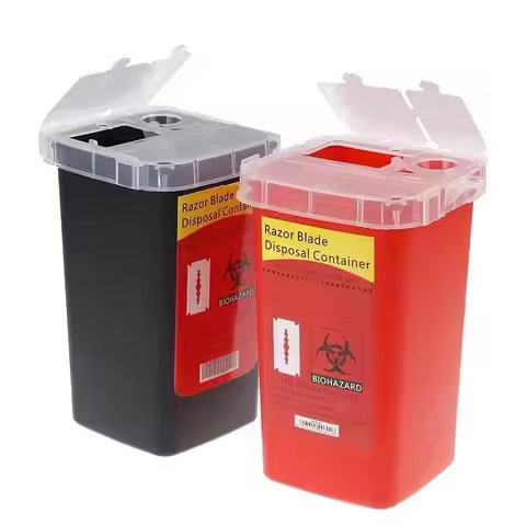 Barber Shop Accessories Feather Razor Blade Disposal Case Trash Can Easy to Be Cleaned Disposable Re