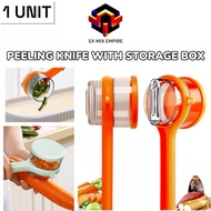 Multifunctional Portable Vegetable Fruit Slicer Peeler with Storage Container Paring Knife Potato Pe