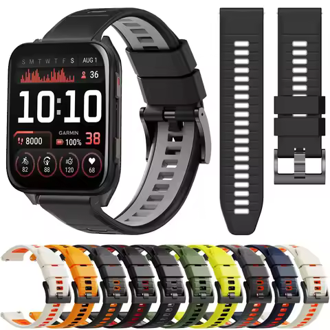 24MM Men Silicone Strap Watchband for Garmin Venu X1 Bracelet for Ticwatch Pro 5/5 Enduro Atlas Band