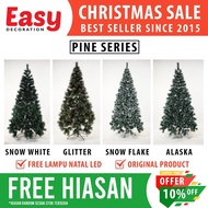 CHRISTMAS TREEEasy Decoration 2.4 METER 240Cm 8 ft 8 FEET CHRISTMAS TREEPine Needle TREE Gold Silver