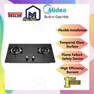 Midea 5.2kW 2 Burners With Built-In Gas Hob MGH-76Q60B | Tempered Glass | Flame Failure Safety Devic