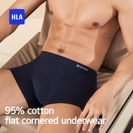 HLA 3-Pack Men's Cotton Underwear, Antibacterial, Plus Size, Four-Corner Shorts, Comfortable and Bre