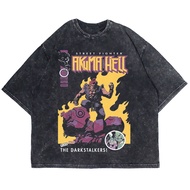 OVERSIZE STREET FIGHTER AKAMA VERSUS HELL WASHING VINTAGE TEE (WASHING T-SHIRT)