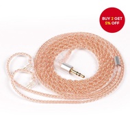 New KBEAR 2PIN MMCX QDC TFZ IEM Cable 4-Core Pure Copper Earphone Replacement Cord with 3.5mm Plug f