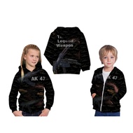 Children's Long Sleeve Hoodie Jacket AK-47 Art 02
