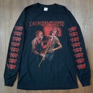 Men's loose and casual 100% cotton long sleeved CANNIBAL CORPSE pitch fork/Gaussian band/Gaussian mu