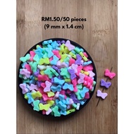 RM1.50/50 keping : BD-303 - Manik - Bead - Kupu-kupu - Butterfly - 9 mm x 1.4 cm
