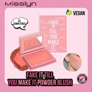 MISSLYN-FAKE IT TILL YOU MAKE IT Powder Blush,Matte Powder Blush With Mirror,High Pigmented, Natural