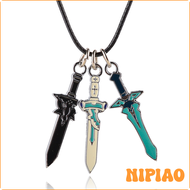[NIPIAO] อะนิเมะ Schmuck Schwert Kunst Online-Anhänger 3 Teile/satz Emaille Kreuz Affe Wasuna Kirito