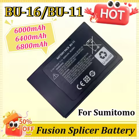 BU-16 BU-11 6000/6400/6800mAh for Sumitomo T-71C 81C T-72C 82C Z1C Z2C Q101 Q102 T-55 56 T-57 Fiber 