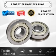 F608 ZZ HIGH QUALITY FLANGE BEARING BALL BEARING