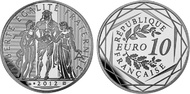 2012 France French 10 Euro "Hercules" 10 gram .500 Silver Coin 10 g 10g