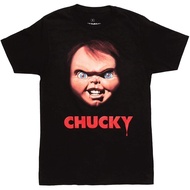 Ripple Junction Chucky Child's Play Doll Close-Up Adult T-Shirt Premium Cotton Combed 24s Original 1