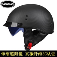 T Trading Co., Ltd. Carbon Fiber Helmet Ultra-Light Motorcycle Helmet Summer Men's Scooter Lightweig