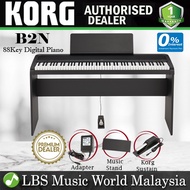 Korg B2N 88 Key Digital Piano With STB1 Piano Stand With Natural Touch Black (B2-N B2 N)