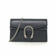 GUCCI Dionysus酒神超Mini16.5黑色牛皮鑽扣肩背包