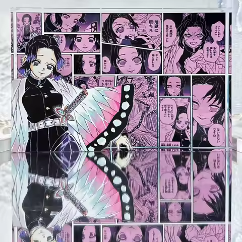 Infinite City Acrylic Collection Card HD Transparent Demon Slayer Kochou Shinobu Mitsuri Tanjirou Yo