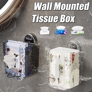 Wall Mounted Tissue Box Toilet Paper Towel Holder Wipes Paper Storage Box Punch-free Toilet Paper