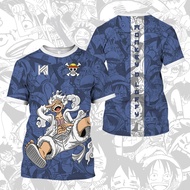 Luffy Gear 5 Printed Retro Collar Short Sleeve Jersey