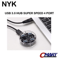 NYK USB HUB 3.0 4 port Super Speed USB 3.0 Transparent NYK-HB-UB30TR4