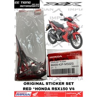 STICKER SET RED *86000-K2P-M50ZG FOR HONDA RSX150 V4 ORIGINAL BSH HONDA SPAREPARTS LAST STOCK OFFER 