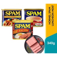 (NON-HALAL) SPAM Luncheon Meat (Classic, 20% Less Sodium, with Real Bacon) 340g 午餐肉{Ship Fast}