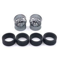 Metal Wheel Rim Rubber Tire Set for Wltoys 284131 K969 K989 P929 Mini-Z Mini-Q Mini-D IW04M 1/28 RC