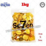 GOLDEN DOLLAR COIN CHOCOLATE  [1KG] /KOIN EMAS COKLAT BULAT /钱币牛奶巧克力