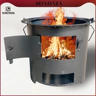 SONONIA Wood Burning Furnace Cooking Gear Cook over Fire High Temperature Resistant Wood Firing Camp