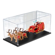 Transparent Acrylic Display For 40499 Winter Santa Claus Reindeer Sleigh Display Case Dustproof Cove