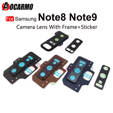 For Samsung Galaxy Note 8 9 Note8 Note9 Rear Camera Glass Lens With Back Cover Frame Holder and Stic