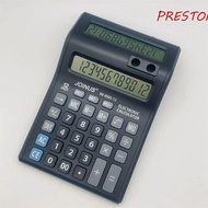 PRESTON 12 Digits Calculator, Battery Powered Large Screen Display Mechanical Calculator, Useful Pra