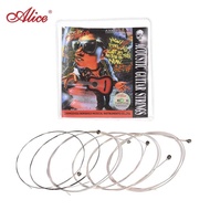 Alice A306 Series Acoustic Folk Guitar Strings Set Stainless Steel Wire Steel Core Silver-plated Cop
